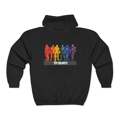 Rainbow Ghosts w/ Toy Culprits White Logo | Mythic Legions | Fan Art | Full Zip Hoodie