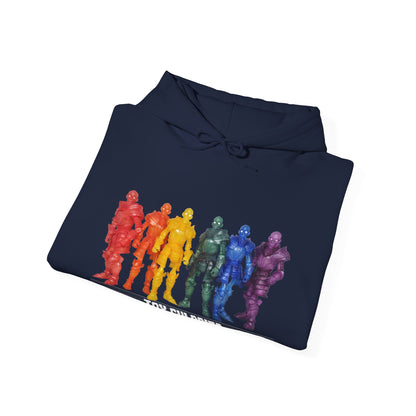 Rainbow Ghosts w/ Toy Culprits White Logo | Mythic Legions | Fan Art | Pullover Hooodie