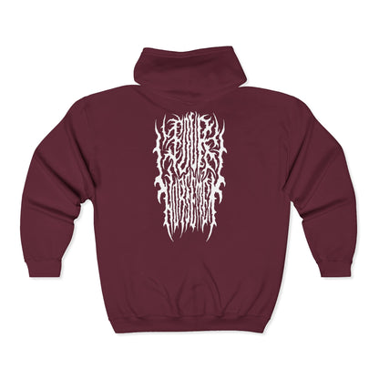 4H Metal Logo White | Mythic Legions | Full Zip Hoodie