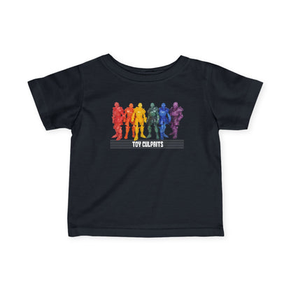 Rainbow Ghosts w/ Toy Culprits White Logo | Mythic Legions | Fan Art | Infant T-Shirt