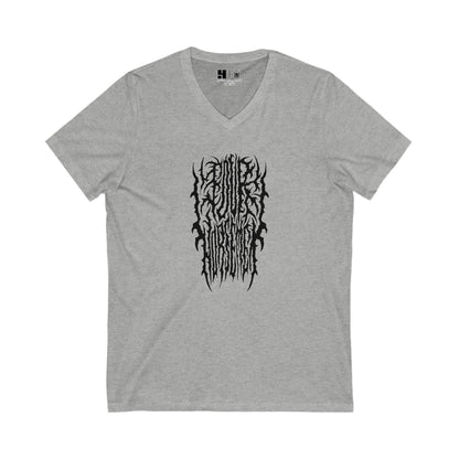 4H Metal Logo Black | Mythic Legions | V-Neck T-Shirt