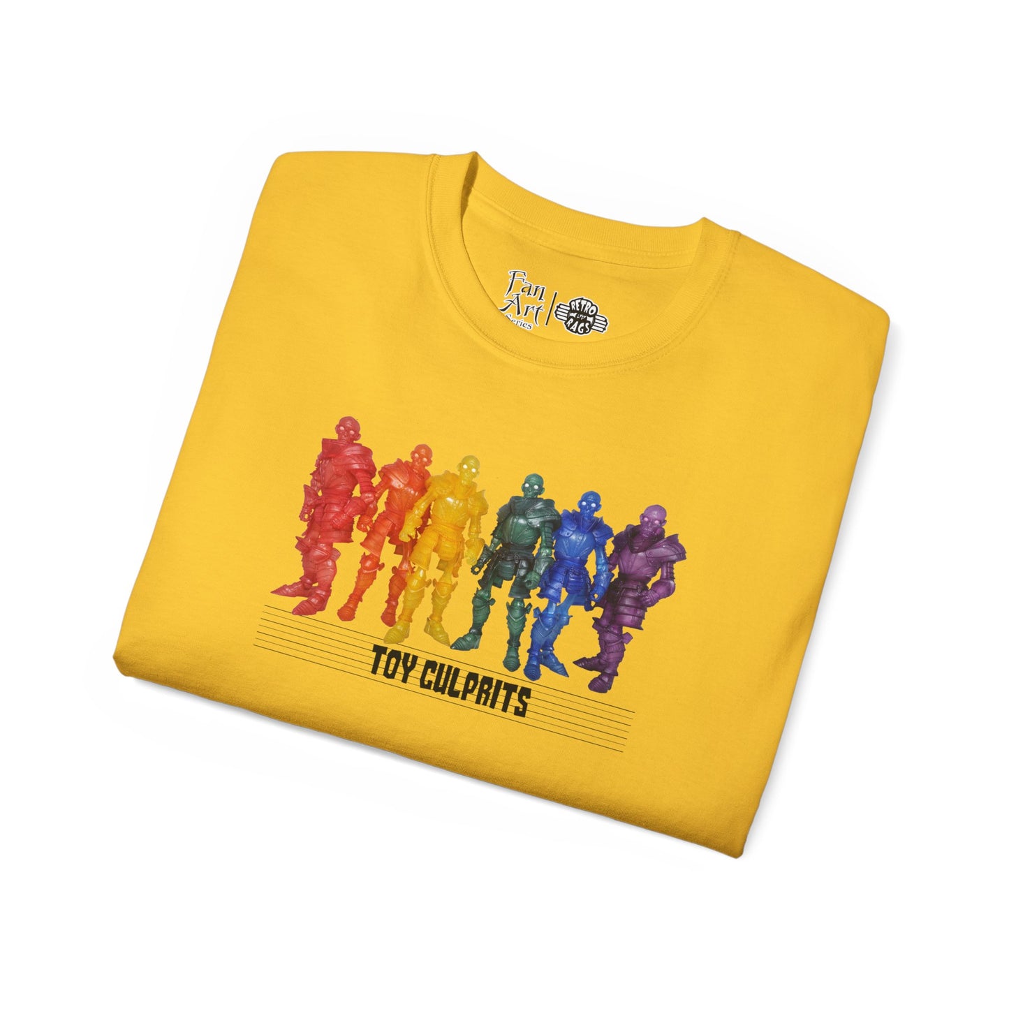 Rainbow Ghosts w/ Toy Culprits Black Logo | Mythic Legions | Fan Art | Standard T-Shirt
