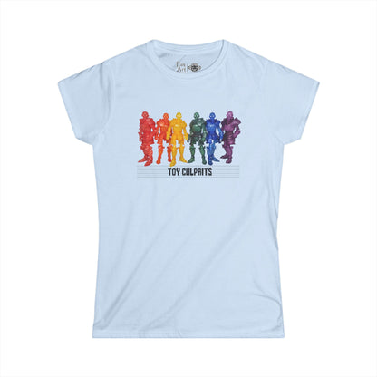 Rainbow Ghosts w/ Toy Culprits Black Logo | Mythic Legions | Fan Art | Women's T-Shirt