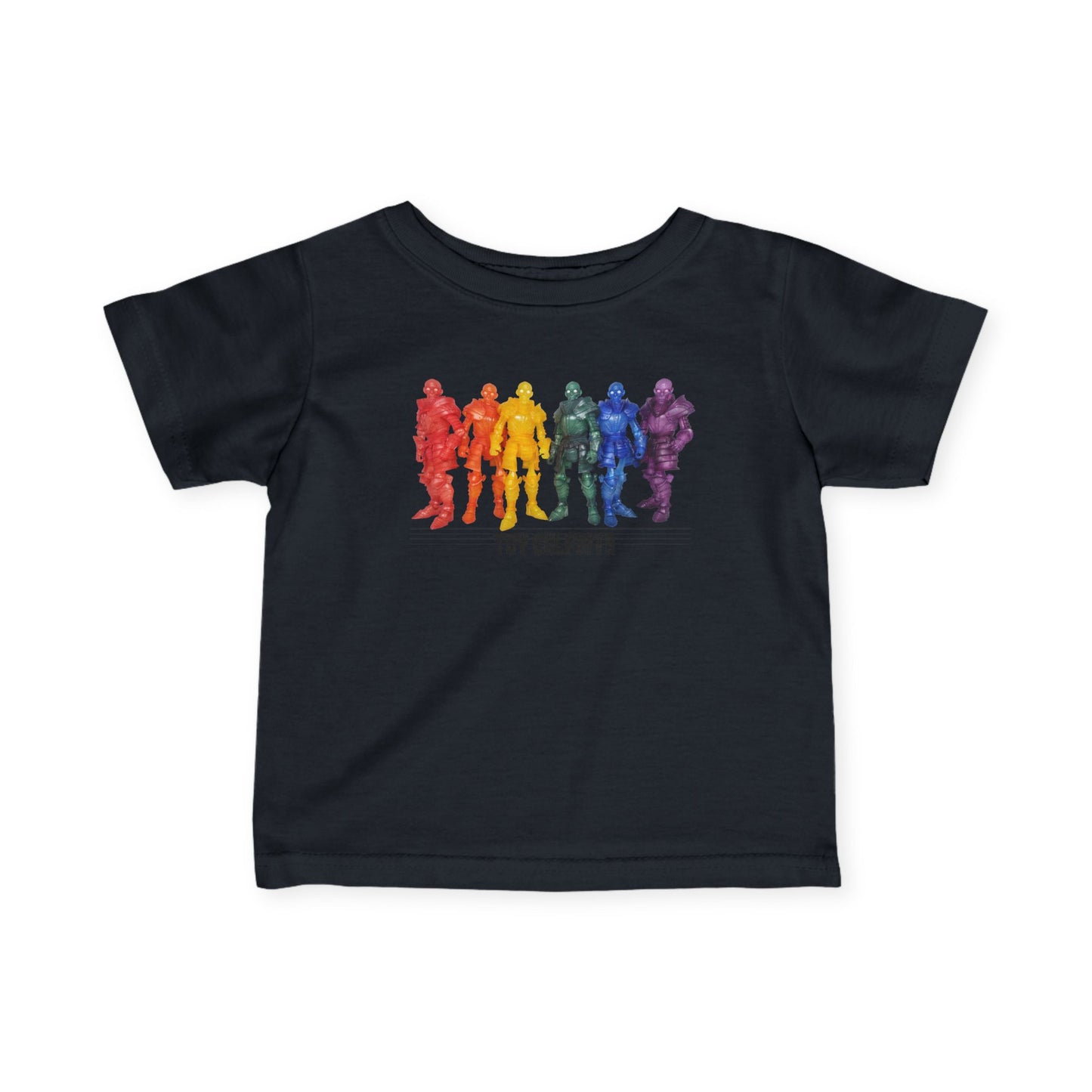 Rainbow Ghosts w/ Toy Culprits Black Logo | Mythic Legions | Fan Art | Infant T-Shirt
