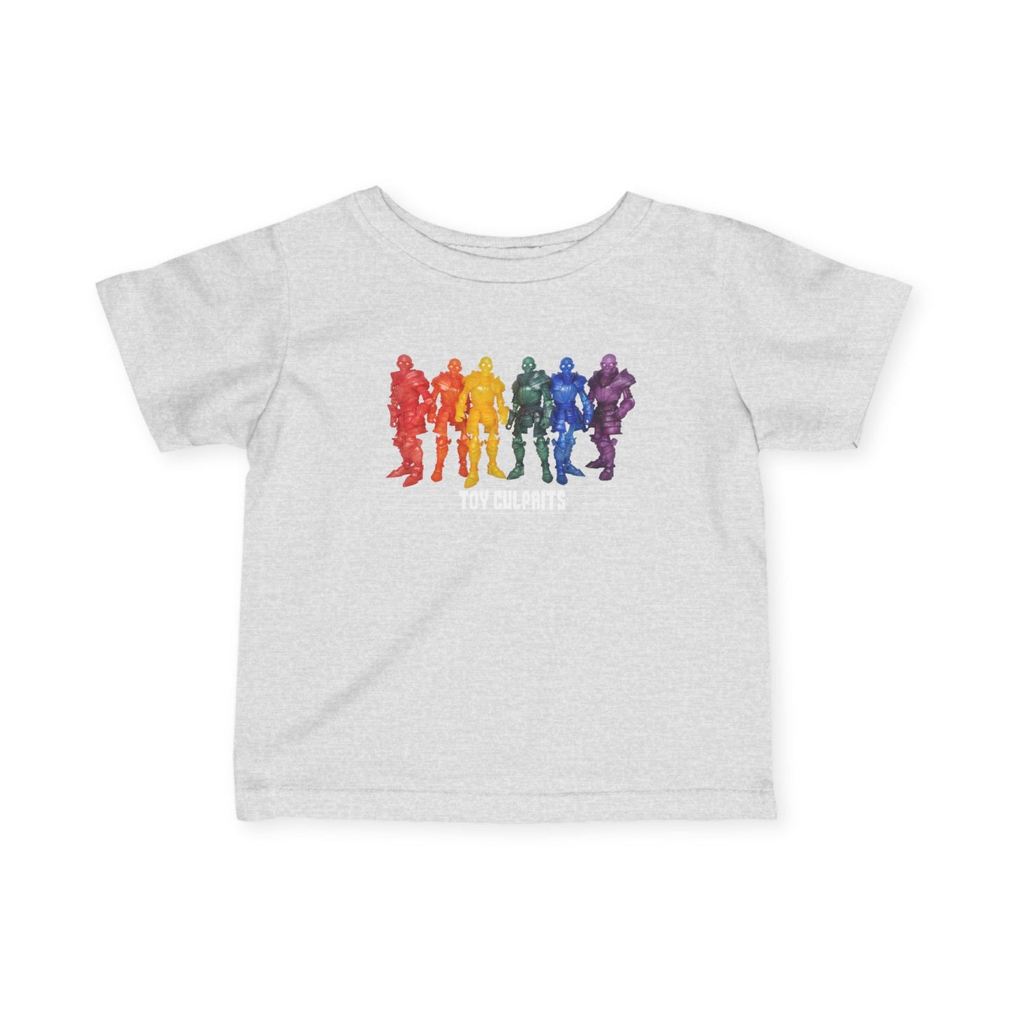 Rainbow Ghosts w/ Toy Culprits White Logo | Mythic Legions | Fan Art | Infant T-Shirt