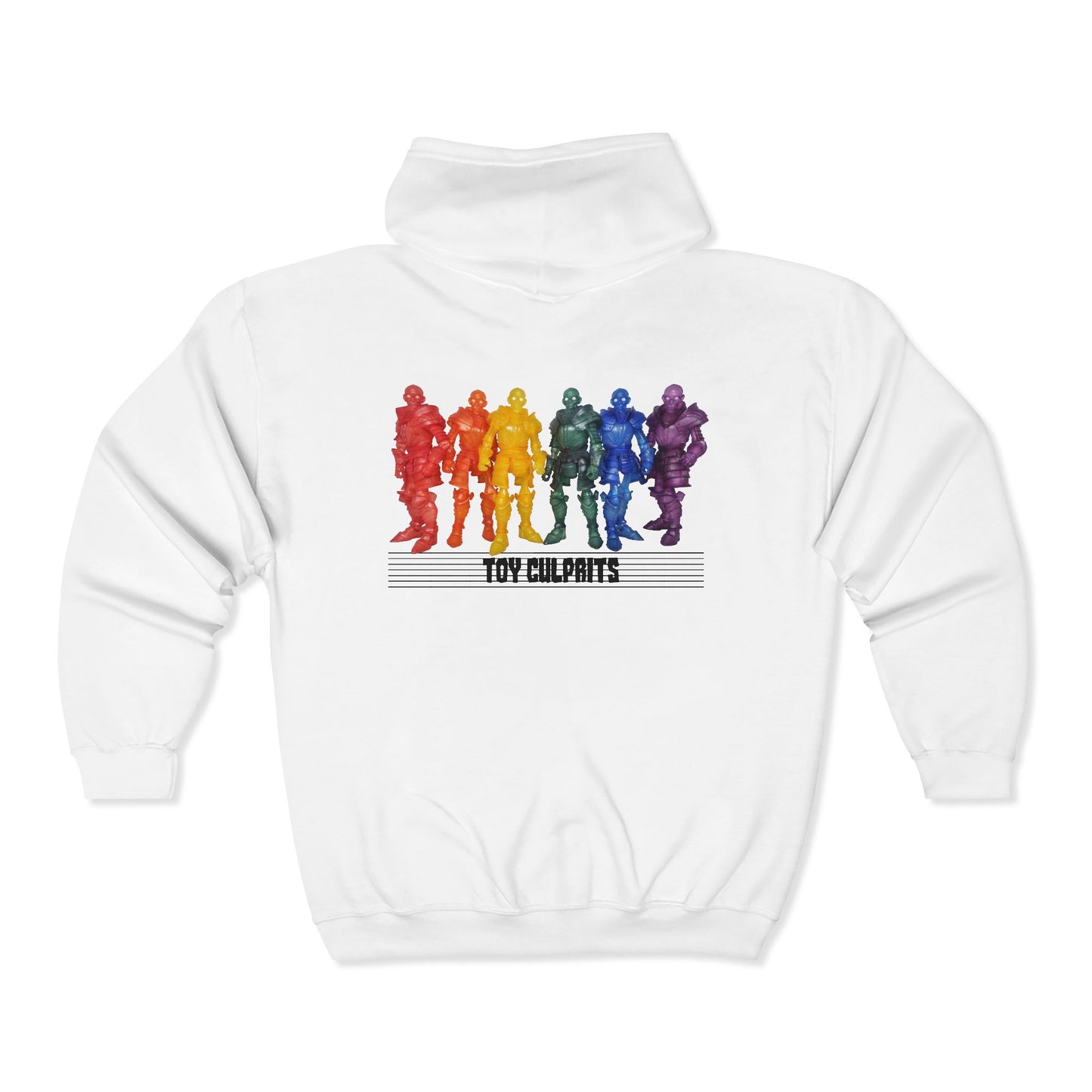 Rainbow Ghosts w/ Toy Culprits Black Logo | Mythic Legions | Fan Art | Full Zip Hoodie