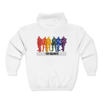 Rainbow Ghosts w/ Toy Culprits Black Logo | Mythic Legions | Fan Art | Full Zip Hoodie