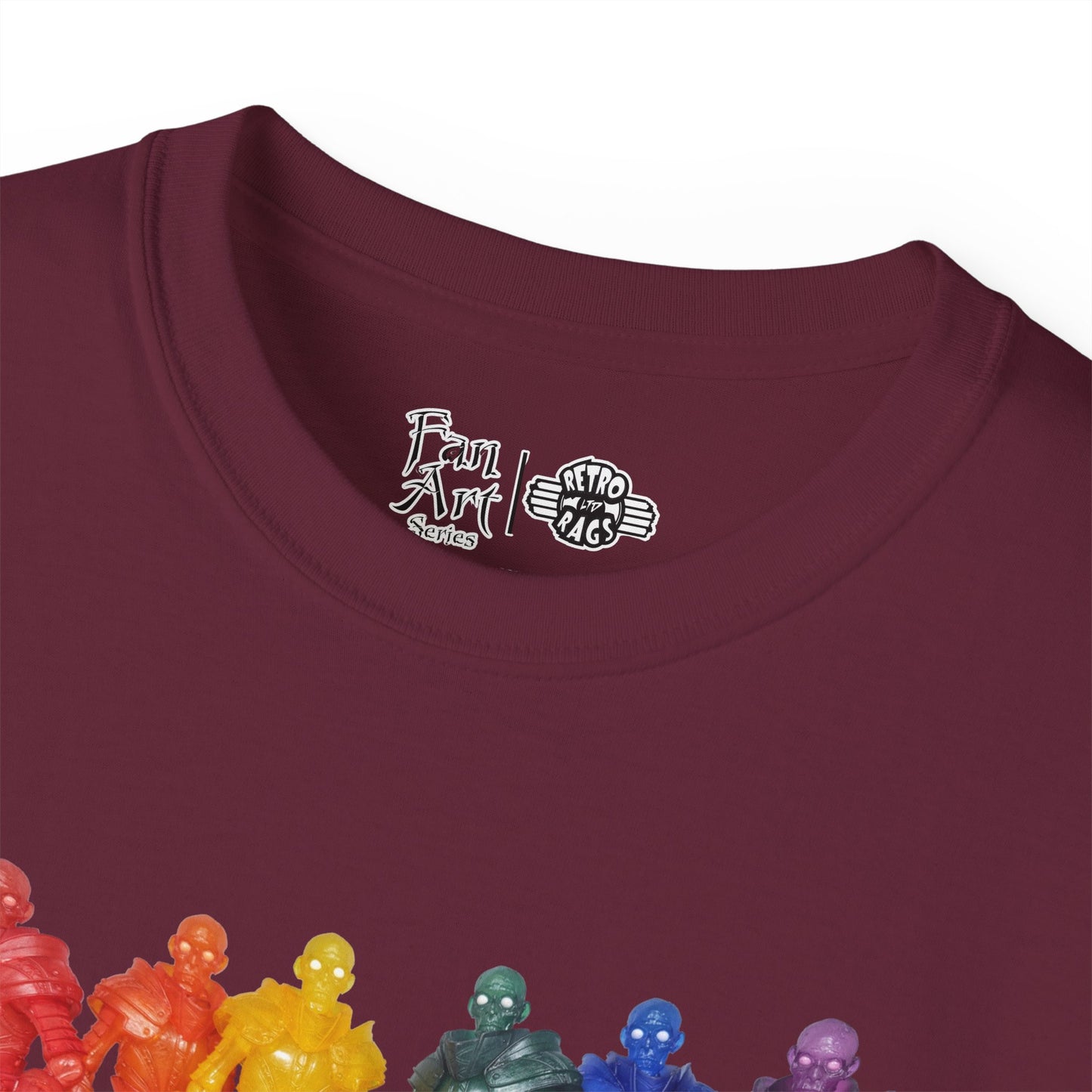 Rainbow Ghosts w/ Toy Culprits White Logo | Mythic Legions | Fan Art | Standard T-Shirt