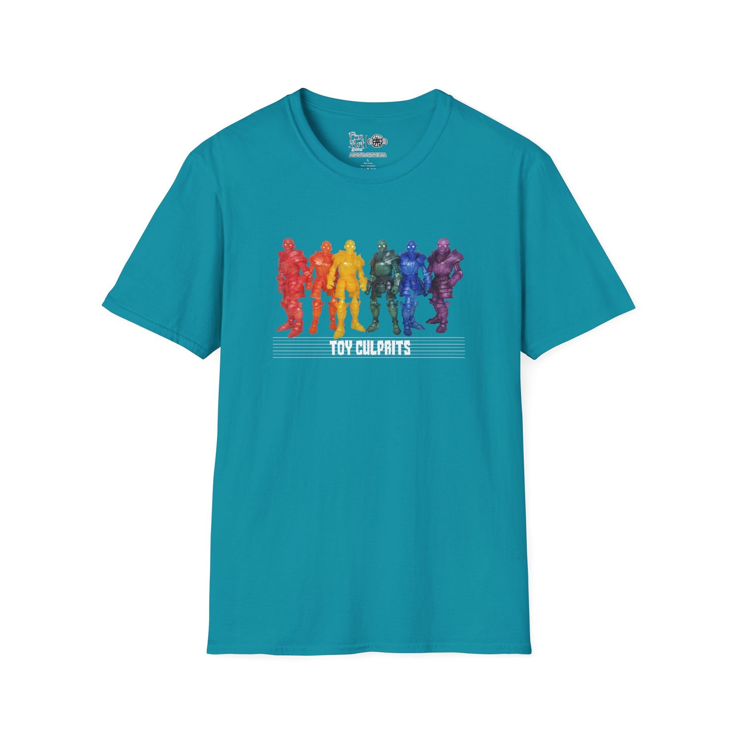Rainbow Ghosts w/ Toy Culprits White Logo | Mythic Legions | Fan Art | Soft T-Shirt