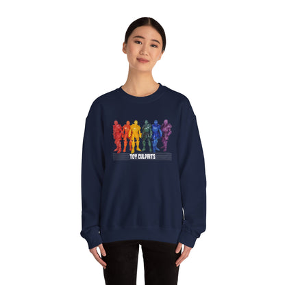 Rainbow Ghosts w/ Toy Culprits White Logo | Mythic Legions | Fan Art | Sweatshirt