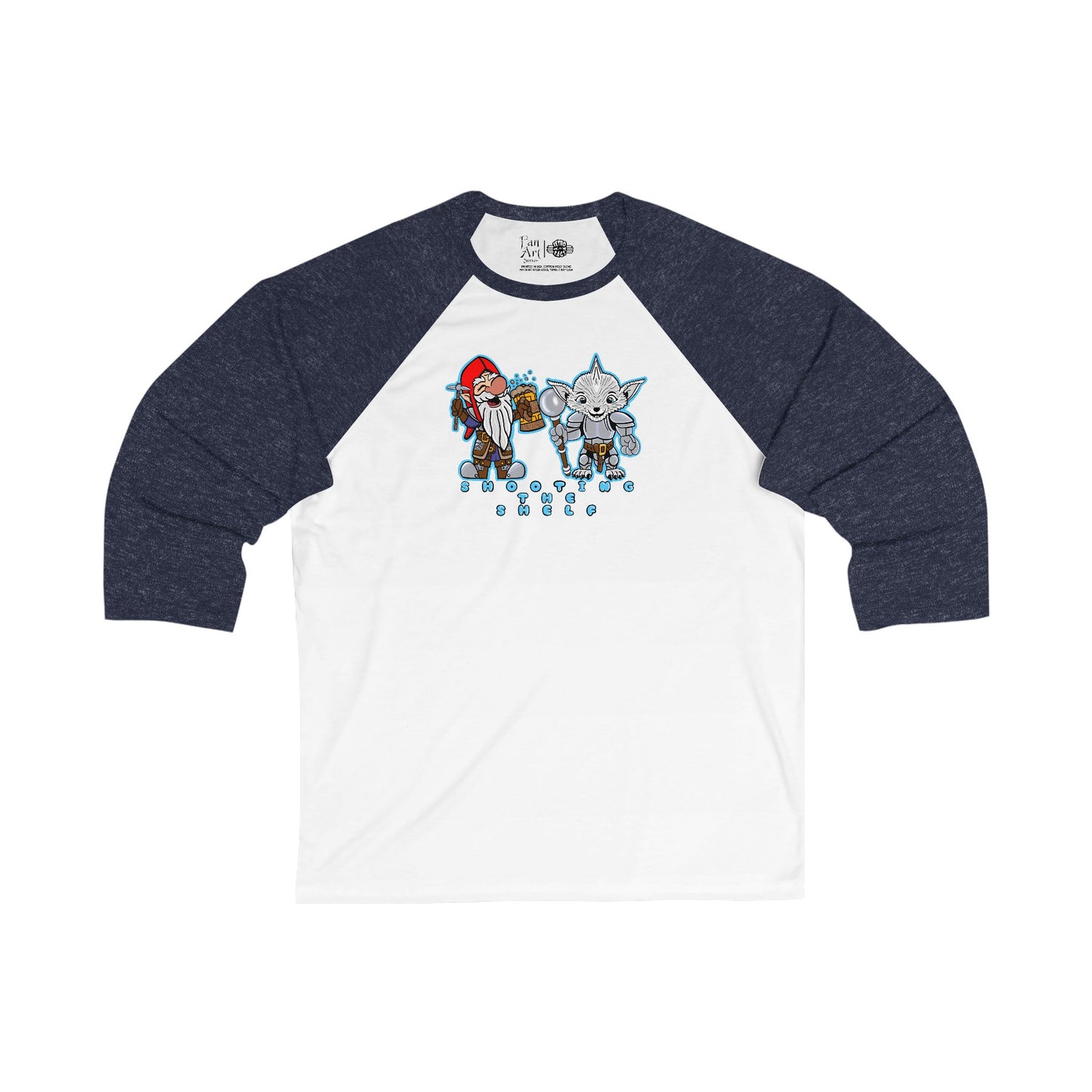 Shooting the Shelf | Mythic Legions | Fan Art | 3\4 Sleeve Baseball T-Shirt