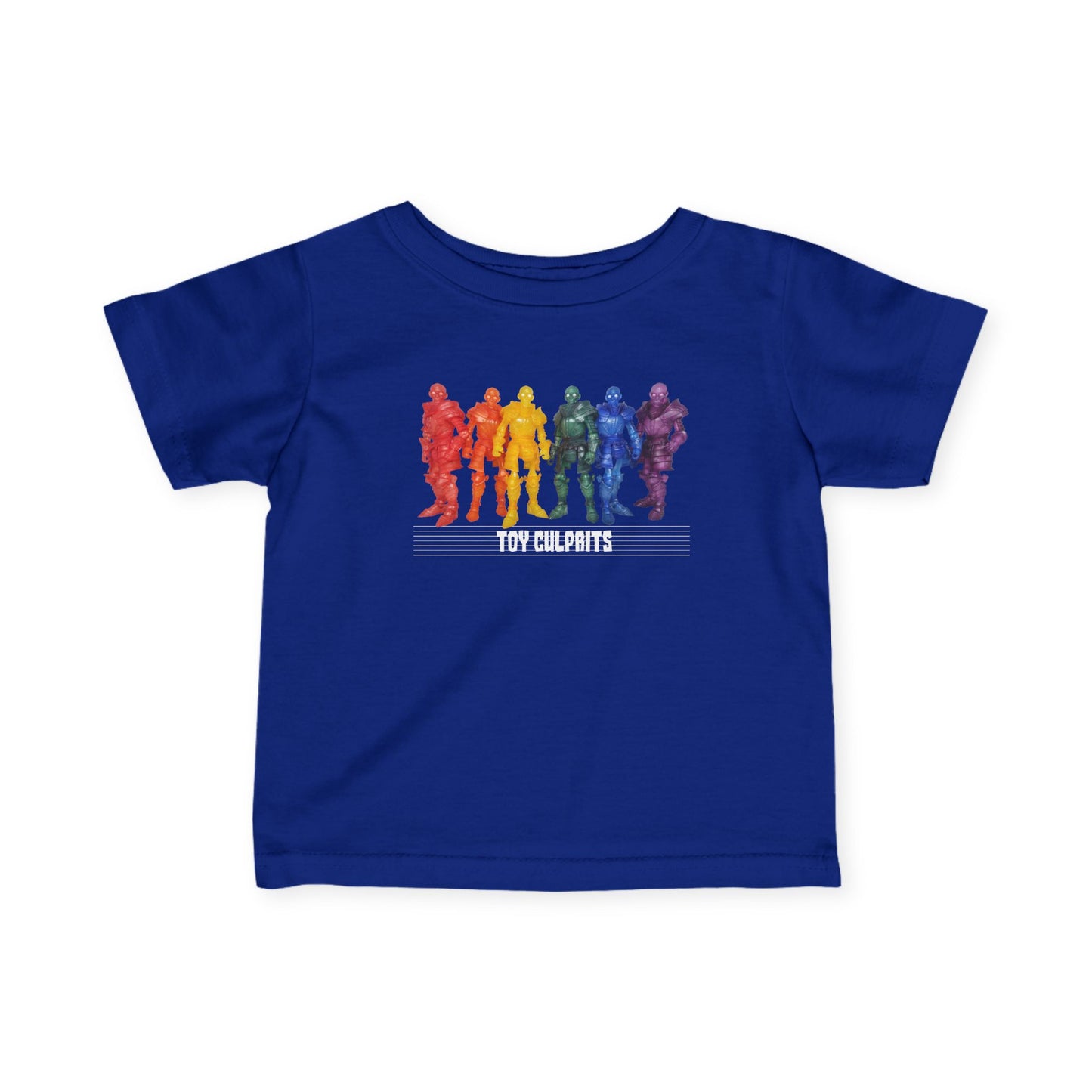 Rainbow Ghosts w/ Toy Culprits White Logo | Mythic Legions | Fan Art | Infant T-Shirt