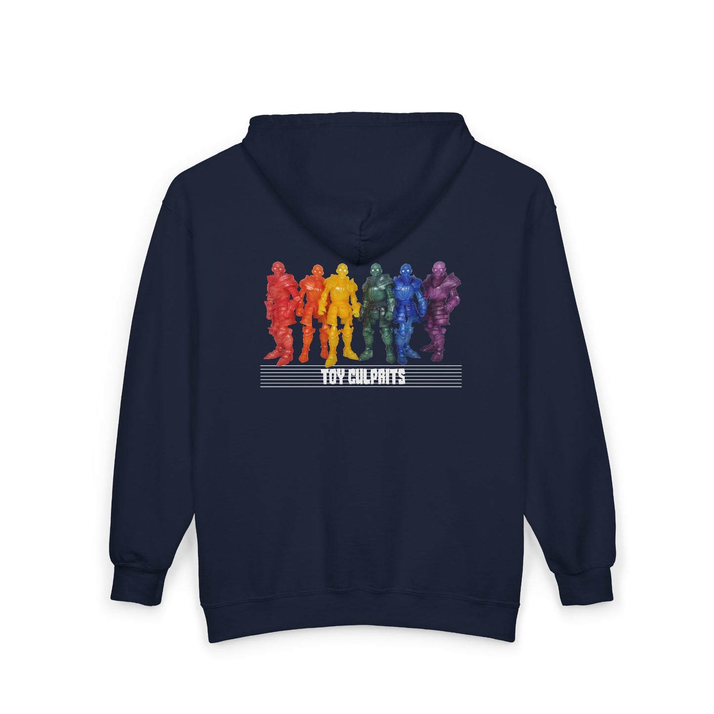 Rainbow Ghosts w/ Toy Culprits White Logo | Mythic Legions | Fan Art | Full Zip Hoodie