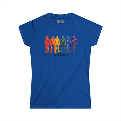 Rainbow Ghosts w/ Toy Culprits Black Logo | Mythic Legions | Fan Art | Women's T-Shirt