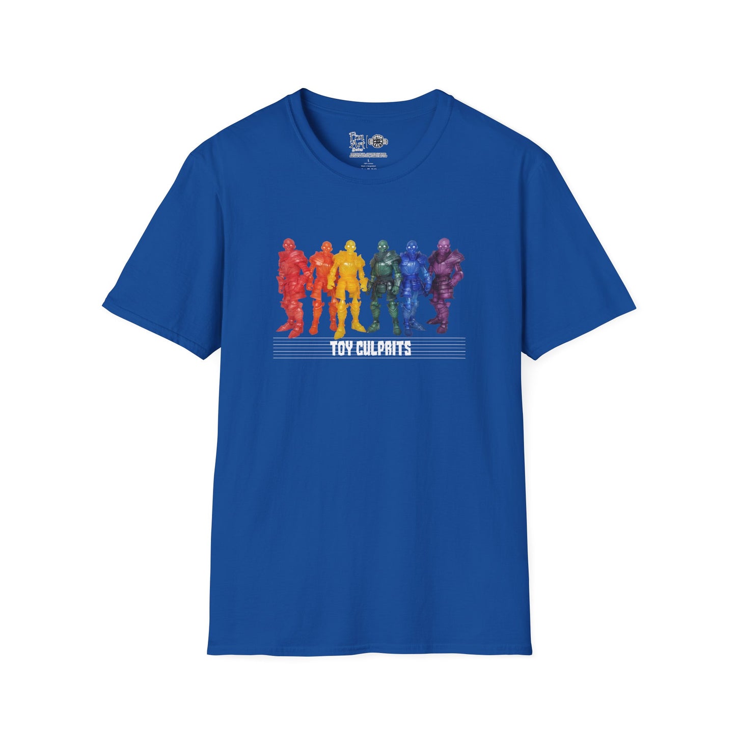 Rainbow Ghosts w/ Toy Culprits White Logo | Mythic Legions | Fan Art | Soft T-Shirt