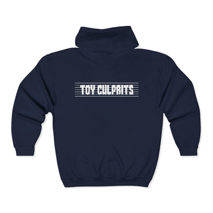Toy Culprits White Logo | Mythic Legions | Fan Art | Full Zip Hoodie