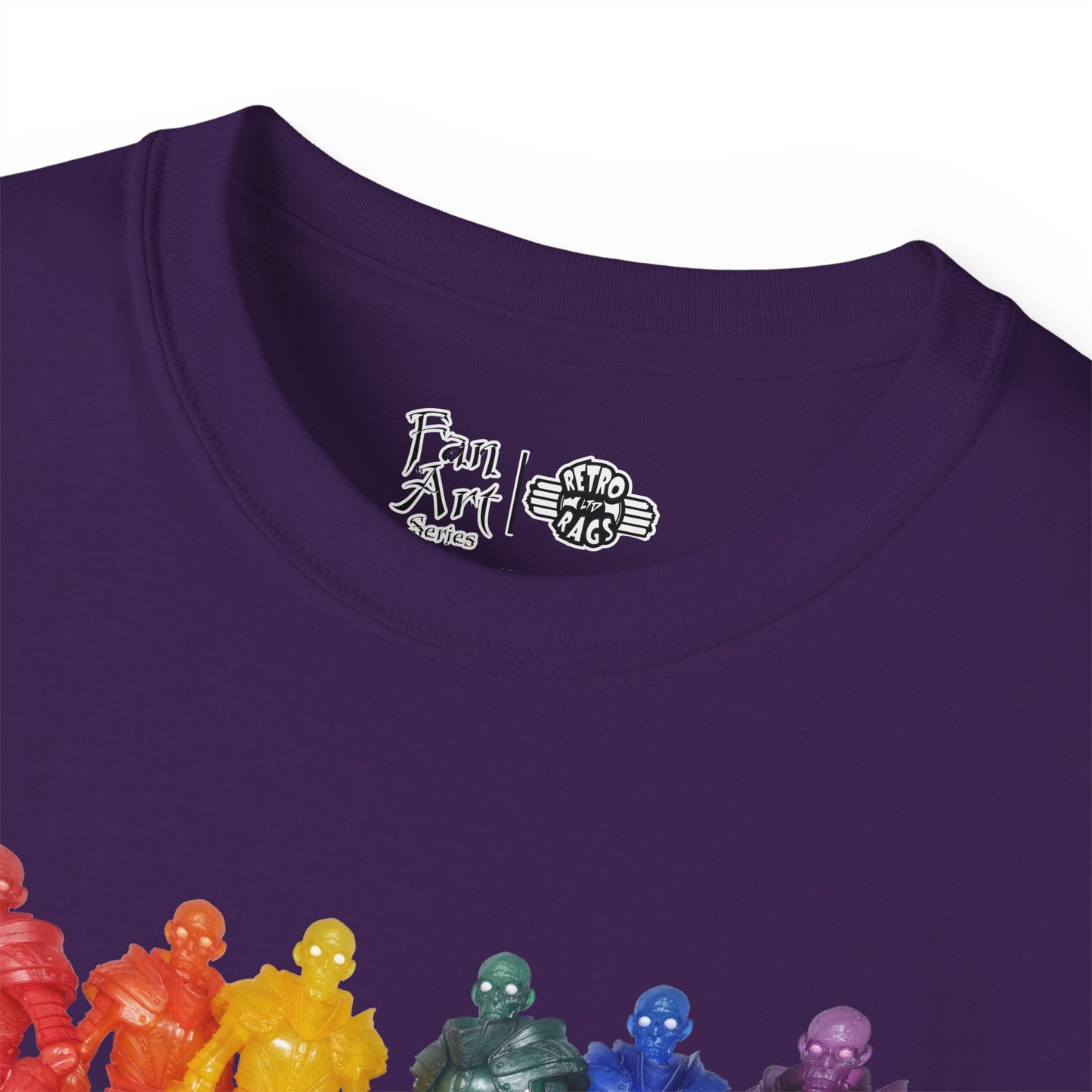 Rainbow Ghosts w/ Toy Culprits Black Logo | Mythic Legions | Fan Art | Standard T-Shirt