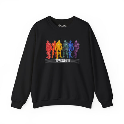 Rainbow Ghosts w/ Toy Culprits White Logo | Mythic Legions | Fan Art | Sweatshirt