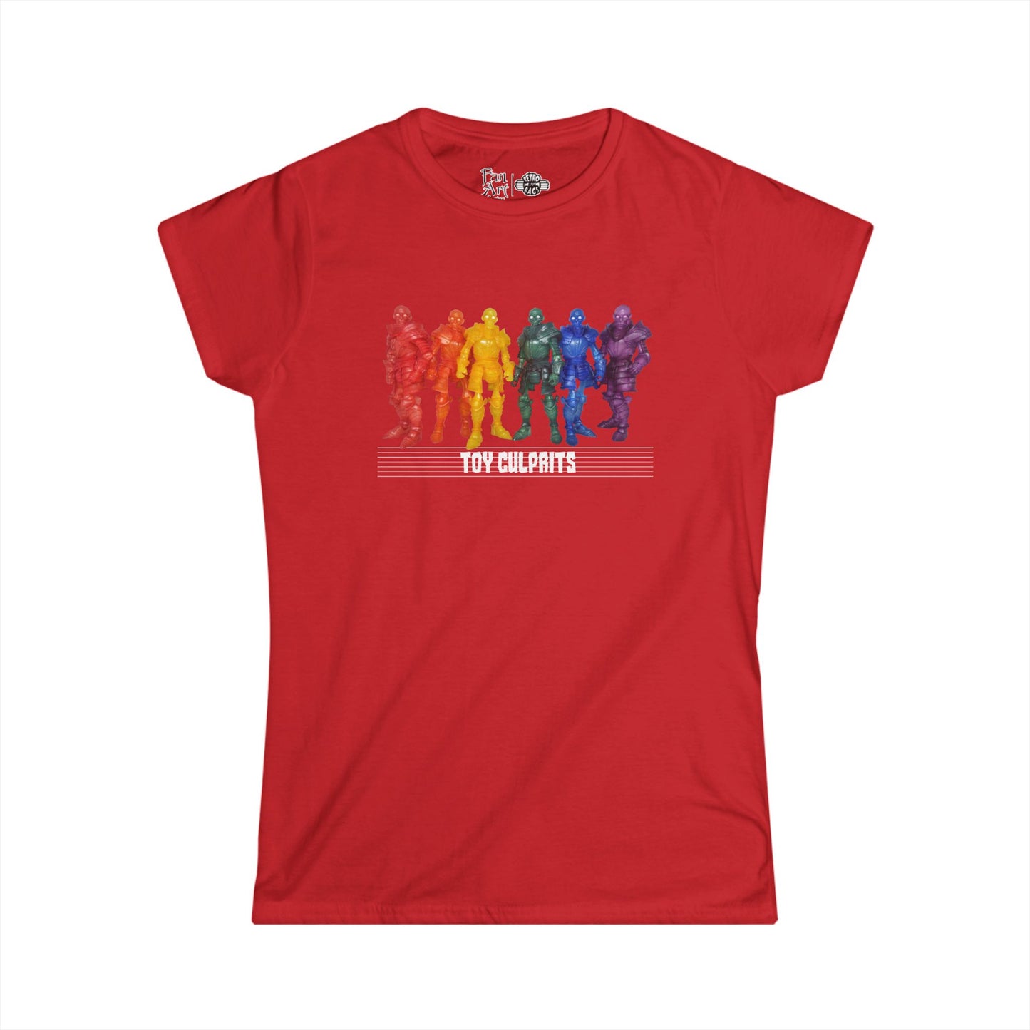 Rainbow Ghosts w/ Toy Culprits White Logo | Mythic Legions | Fan Art | Women's T-Shirt