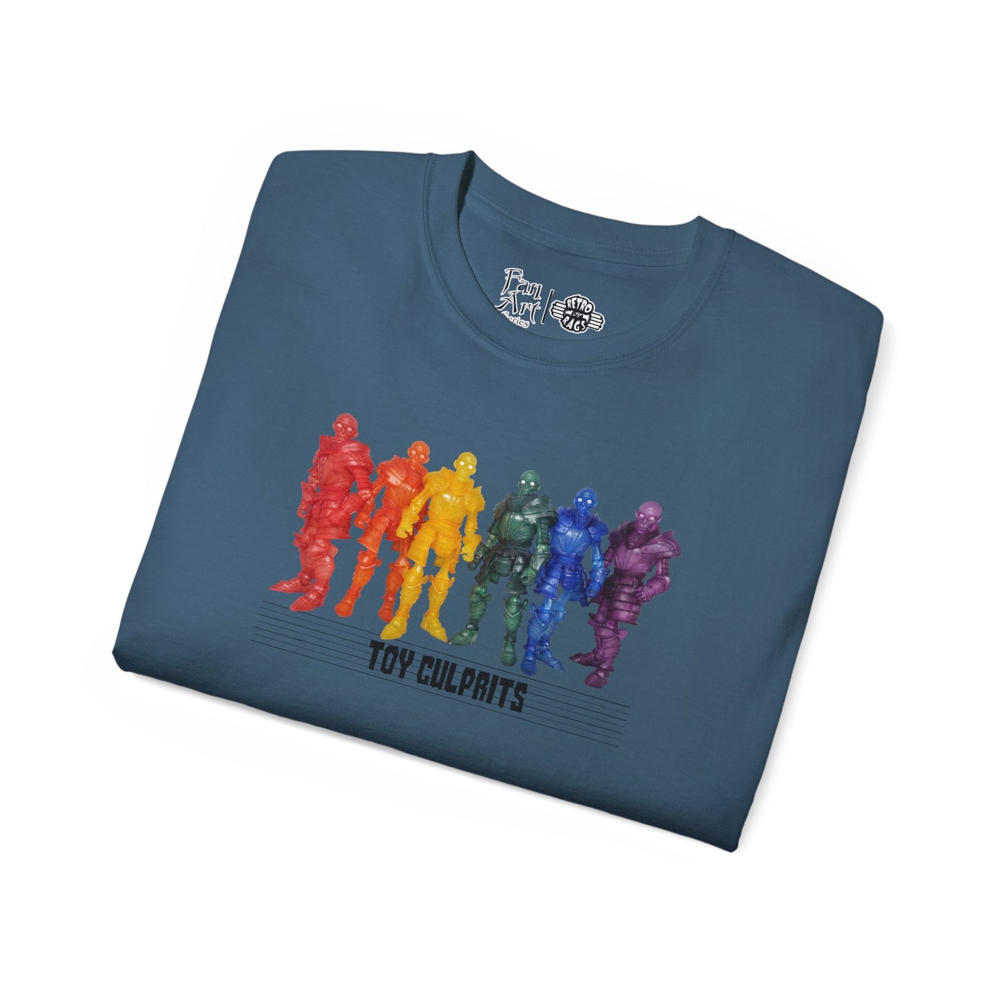 Rainbow Ghosts w/ Toy Culprits Black Logo | Mythic Legions | Fan Art | Standard T-Shirt