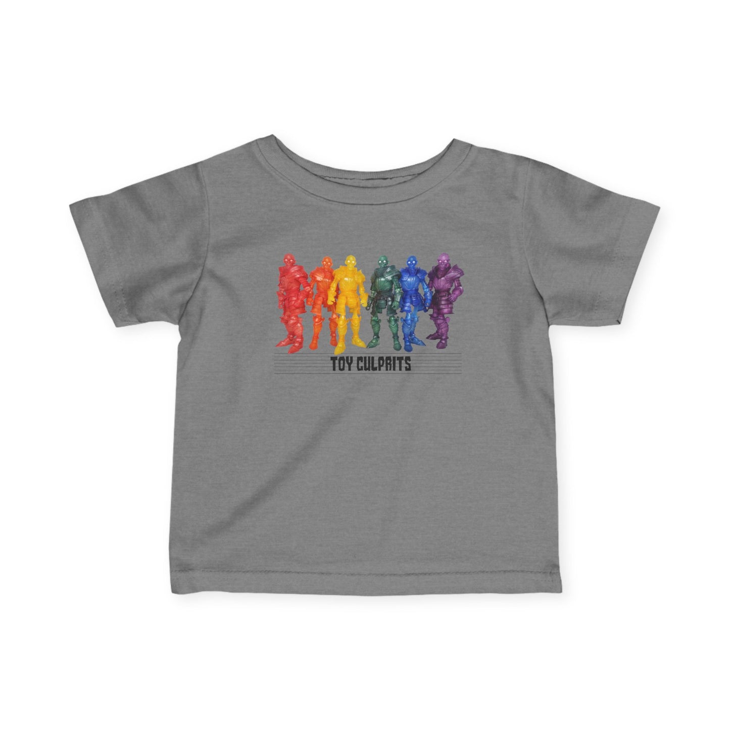 Rainbow Ghosts w/ Toy Culprits Black Logo | Mythic Legions | Fan Art | Infant T-Shirt