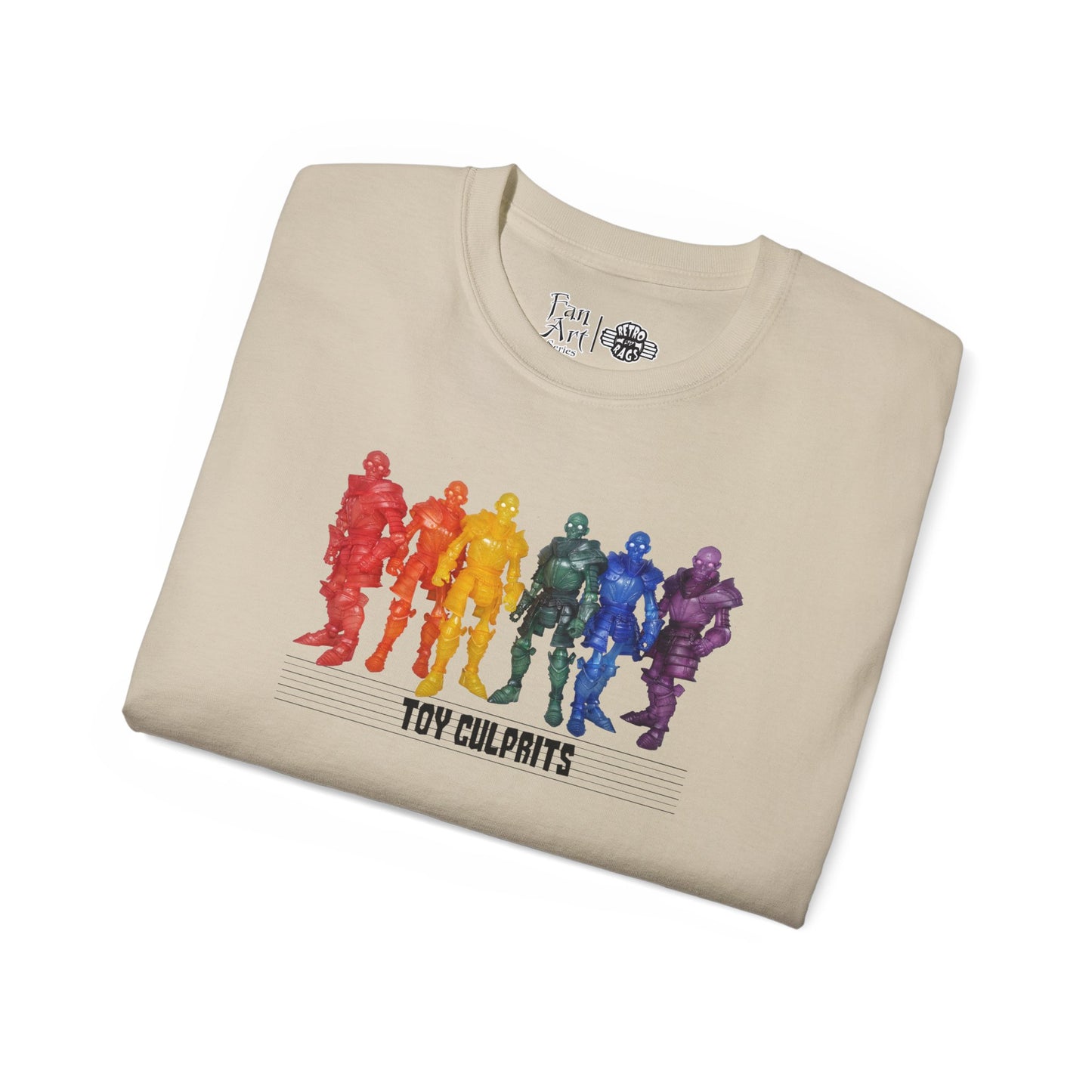 Rainbow Ghosts w/ Toy Culprits Black Logo | Mythic Legions | Fan Art | Standard T-Shirt