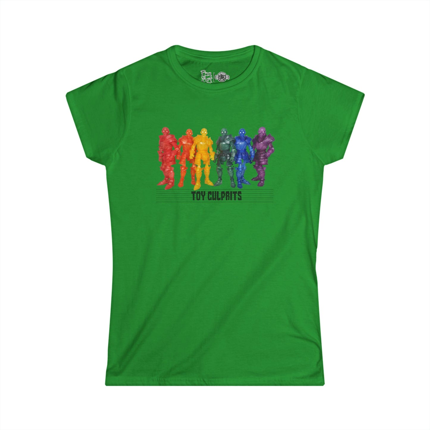 Rainbow Ghosts w/ Toy Culprits Black Logo | Mythic Legions | Fan Art | Women's T-Shirt