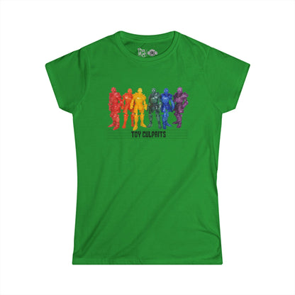Rainbow Ghosts w/ Toy Culprits Black Logo | Mythic Legions | Fan Art | Women's T-Shirt
