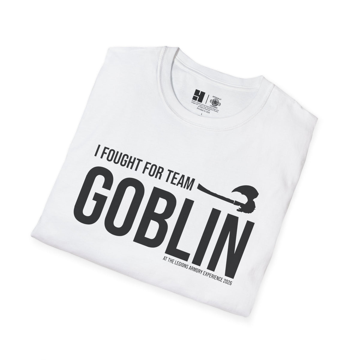 Team Goblin Legions Con 2026 (Black Logo) | Mythic Legions | Soft T-Shirt