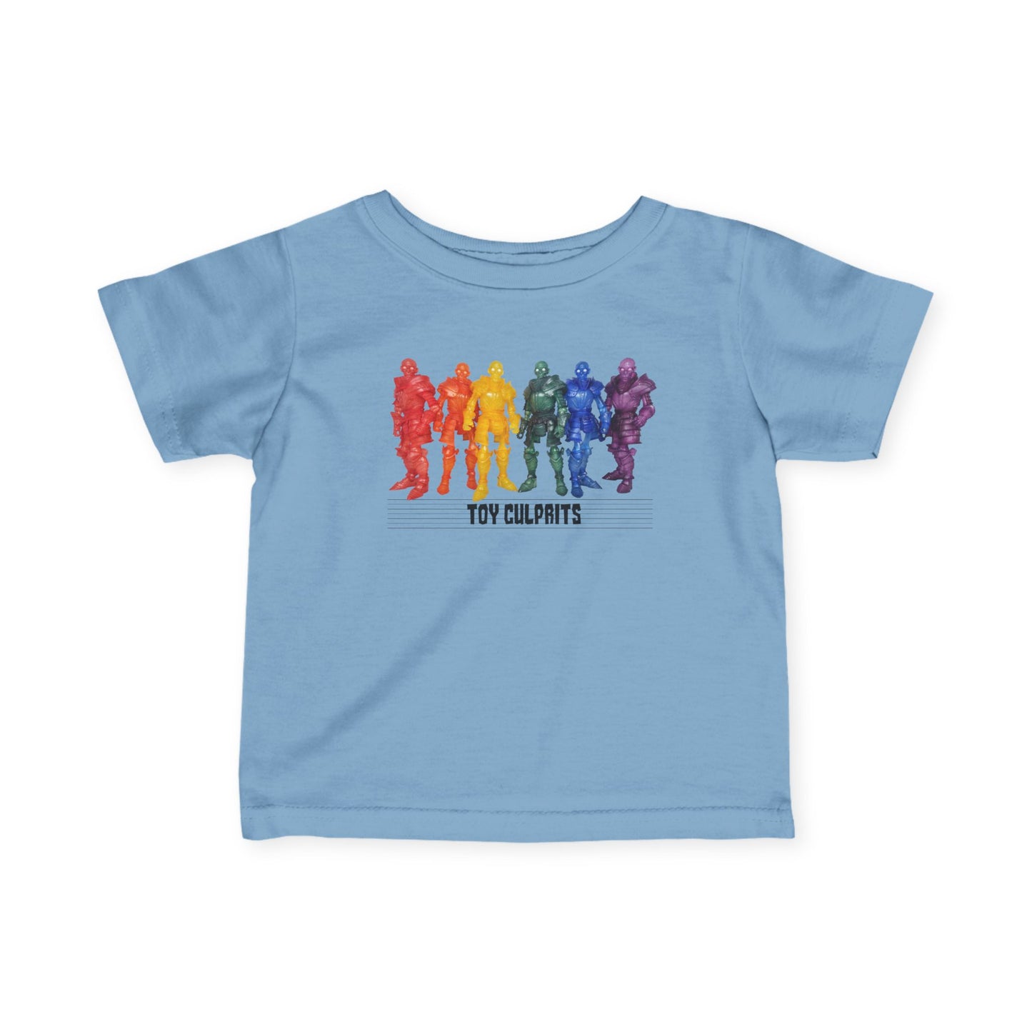 Rainbow Ghosts w/ Toy Culprits Black Logo | Mythic Legions | Fan Art | Infant T-Shirt