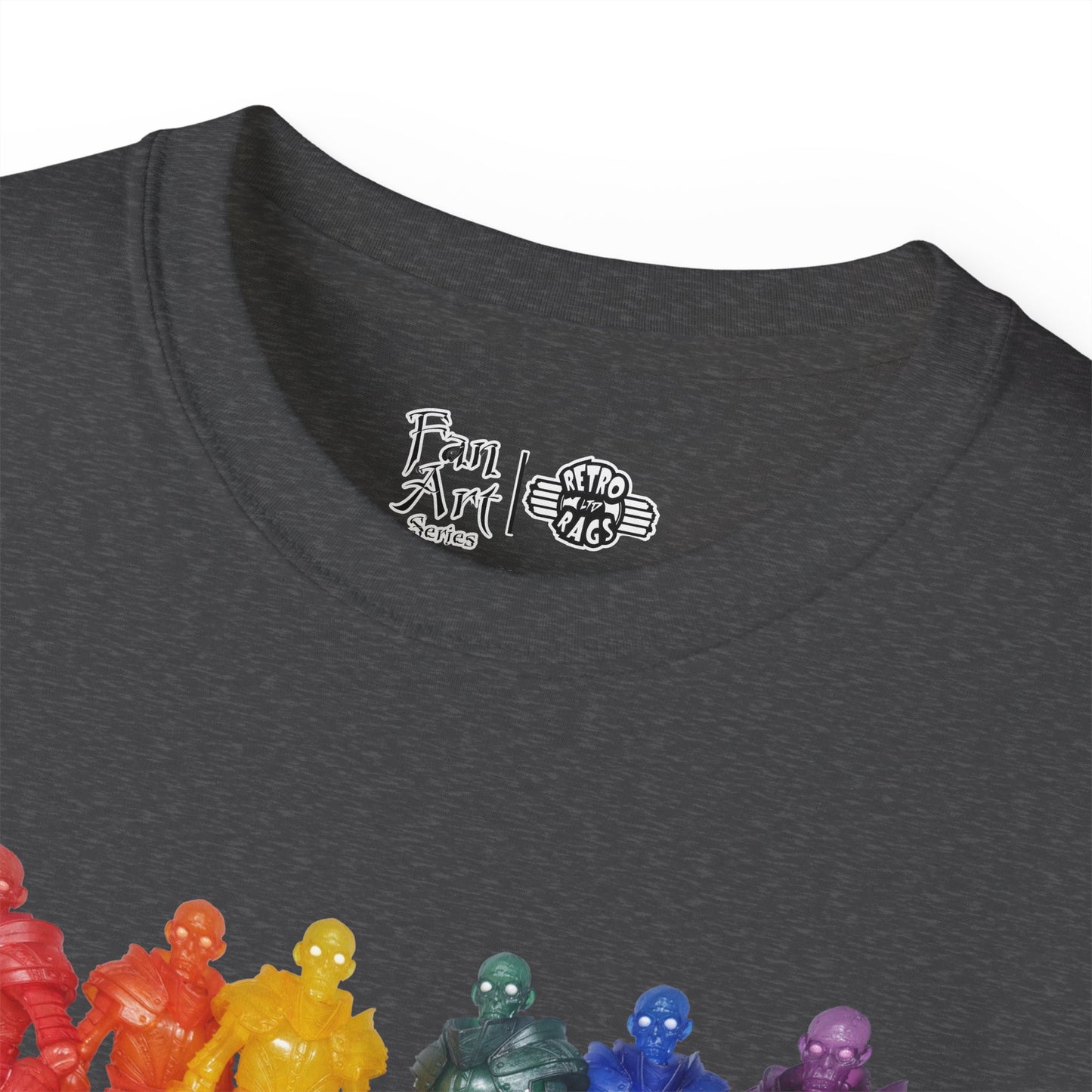Rainbow Ghosts w/ Toy Culprits Black Logo | Mythic Legions | Fan Art | Standard T-Shirt