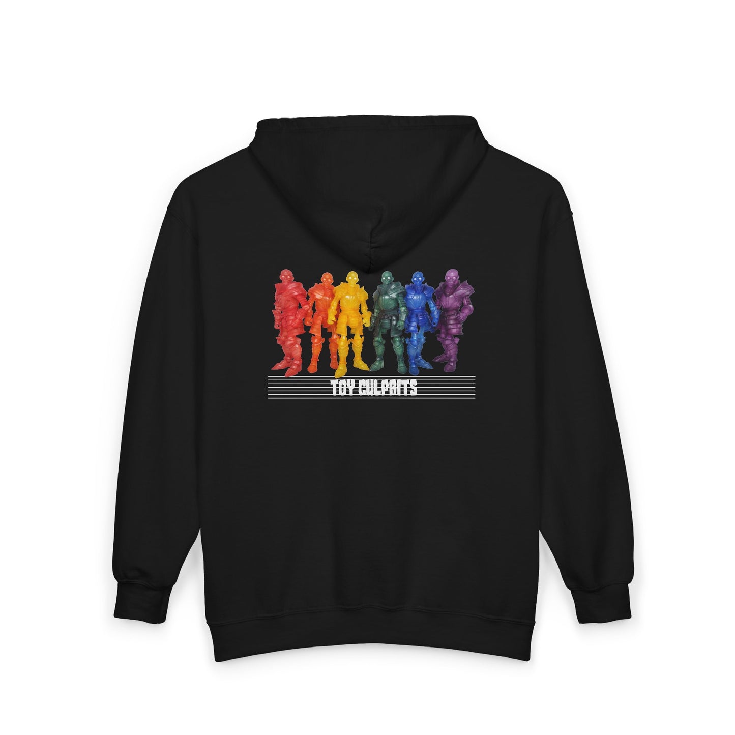 Rainbow Ghosts w/ Toy Culprits White Logo | Mythic Legions | Fan Art | Full Zip Hoodie