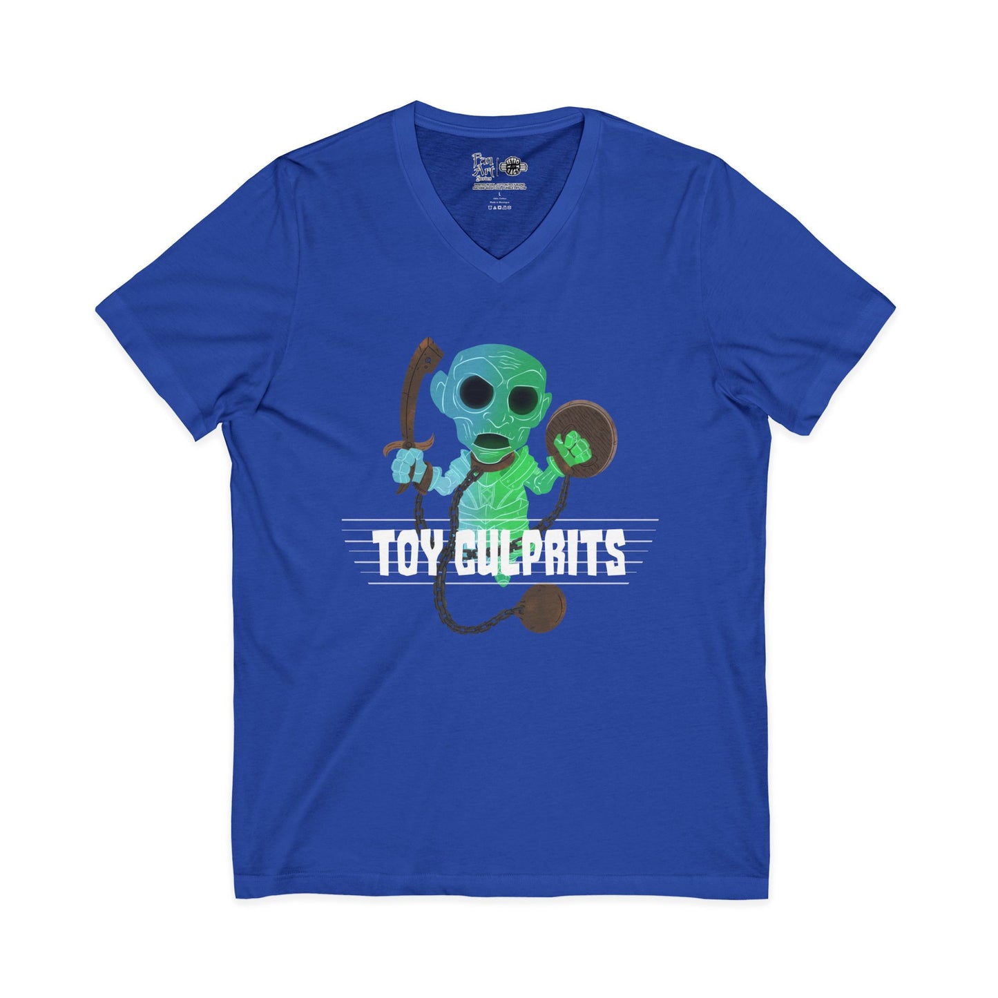 Toy Culprits Blue & Green Ghost | Mythic Legions | Fan Art | V-Neck T-Shirt