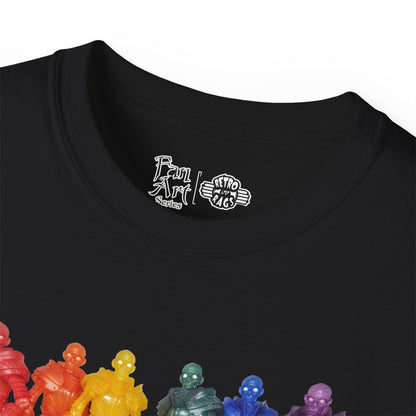 Rainbow Ghosts w/ Toy Culprits Black Logo | Mythic Legions | Fan Art | Standard T-Shirt