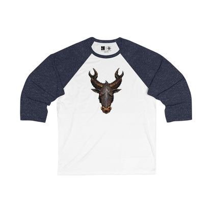 The Jersey Devil | Figura Obscura | 3\4 Sleeve Baseball T-Shirt
