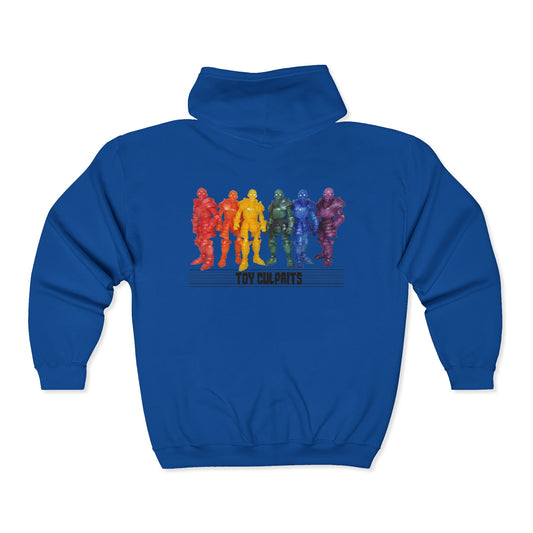 Rainbow Ghosts w/ Toy Culprits Black Logo | Mythic Legions | Fan Art | Full Zip Hoodie