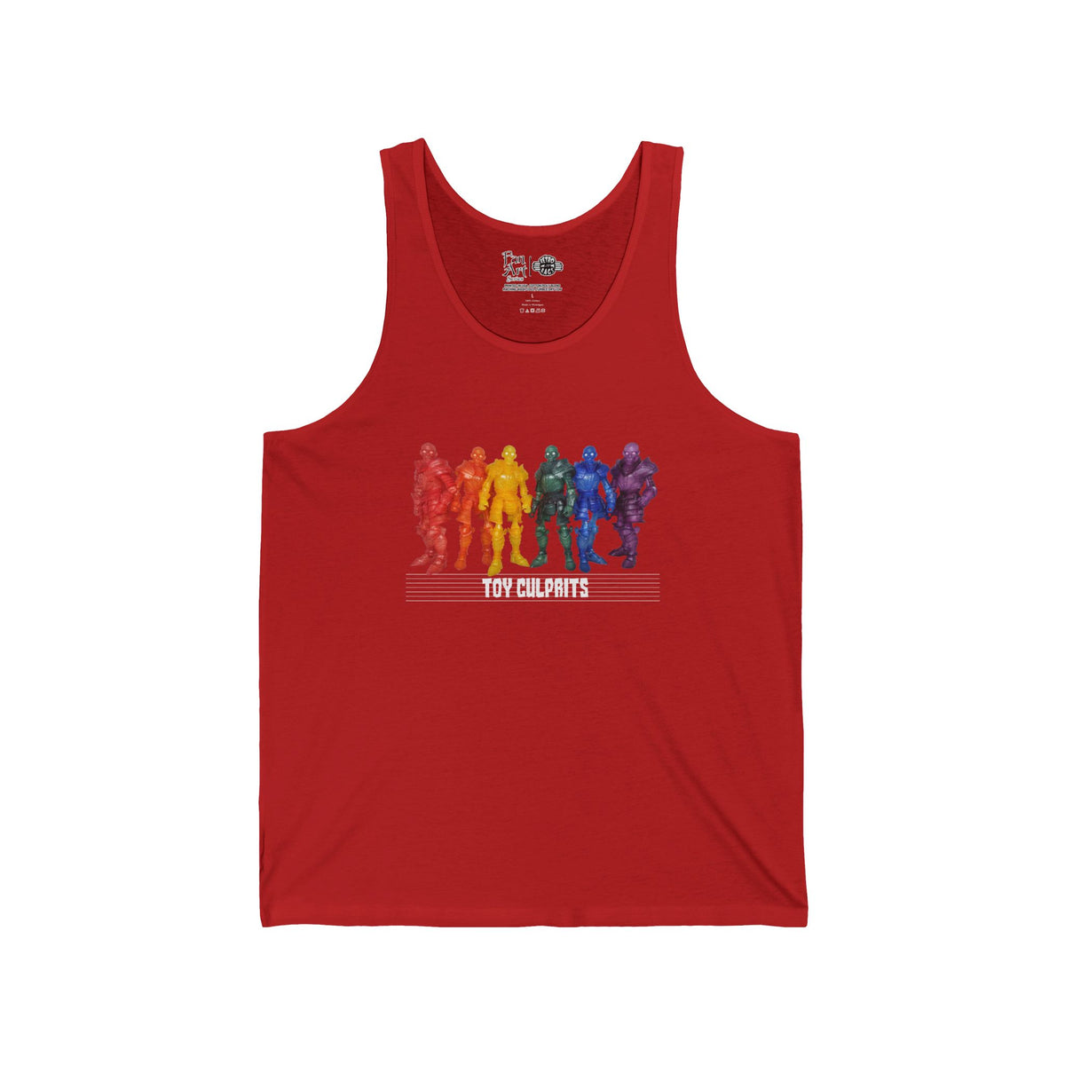 Rainbow Ghosts w/ Toy Culprits White Logo | Mythic Legions | Fan Art | Tank Top