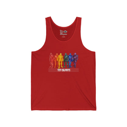 Rainbow Ghosts w/ Toy Culprits White Logo | Mythic Legions | Fan Art | Tank Top