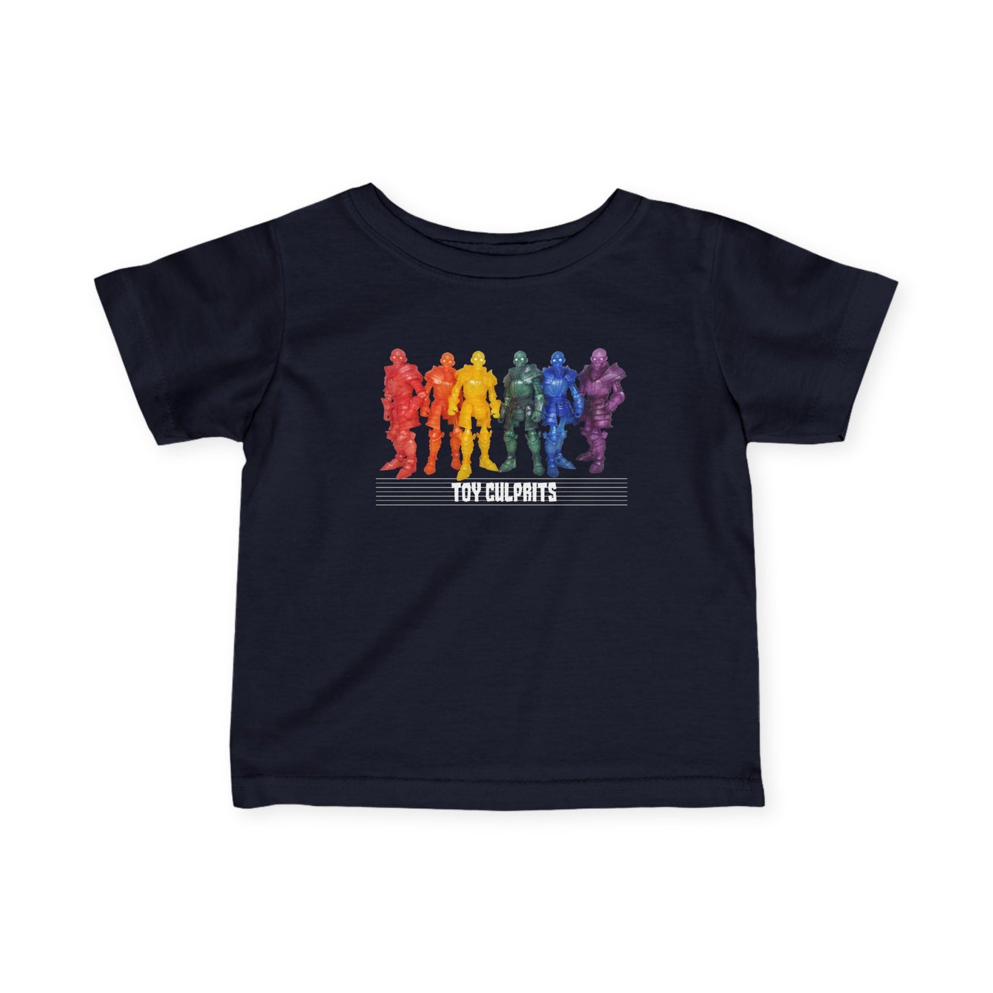 Rainbow Ghosts w/ Toy Culprits White Logo | Mythic Legions | Fan Art | Infant T-Shirt