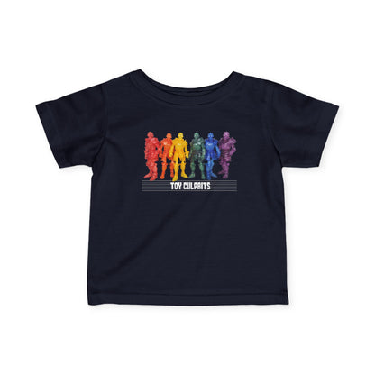 Rainbow Ghosts w/ Toy Culprits White Logo | Mythic Legions | Fan Art | Infant T-Shirt