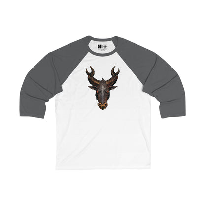 The Jersey Devil | Figura Obscura | 3\4 Sleeve Baseball T-Shirt