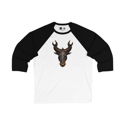The Jersey Devil | Figura Obscura | 3\4 Sleeve Baseball T-Shirt