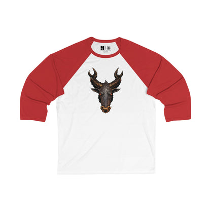 The Jersey Devil | Figura Obscura | 3\4 Sleeve Baseball T-Shirt