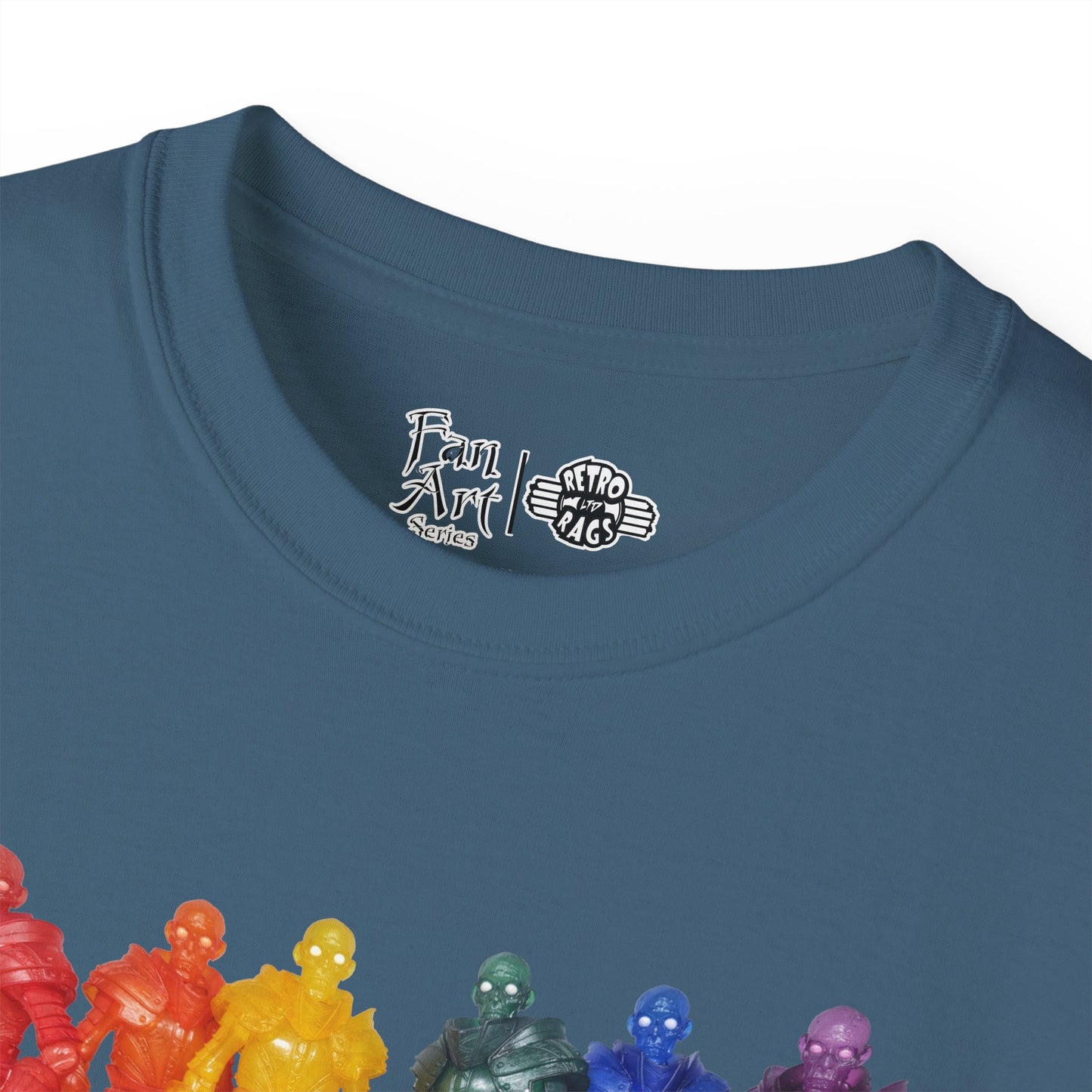 Rainbow Ghosts w/ Toy Culprits Black Logo | Mythic Legions | Fan Art | Standard T-Shirt
