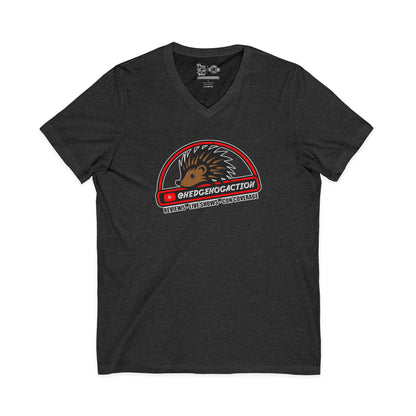 Hedgehog Action Logo | Mythic Legions | Fan Art | V-Neck T-Shirt