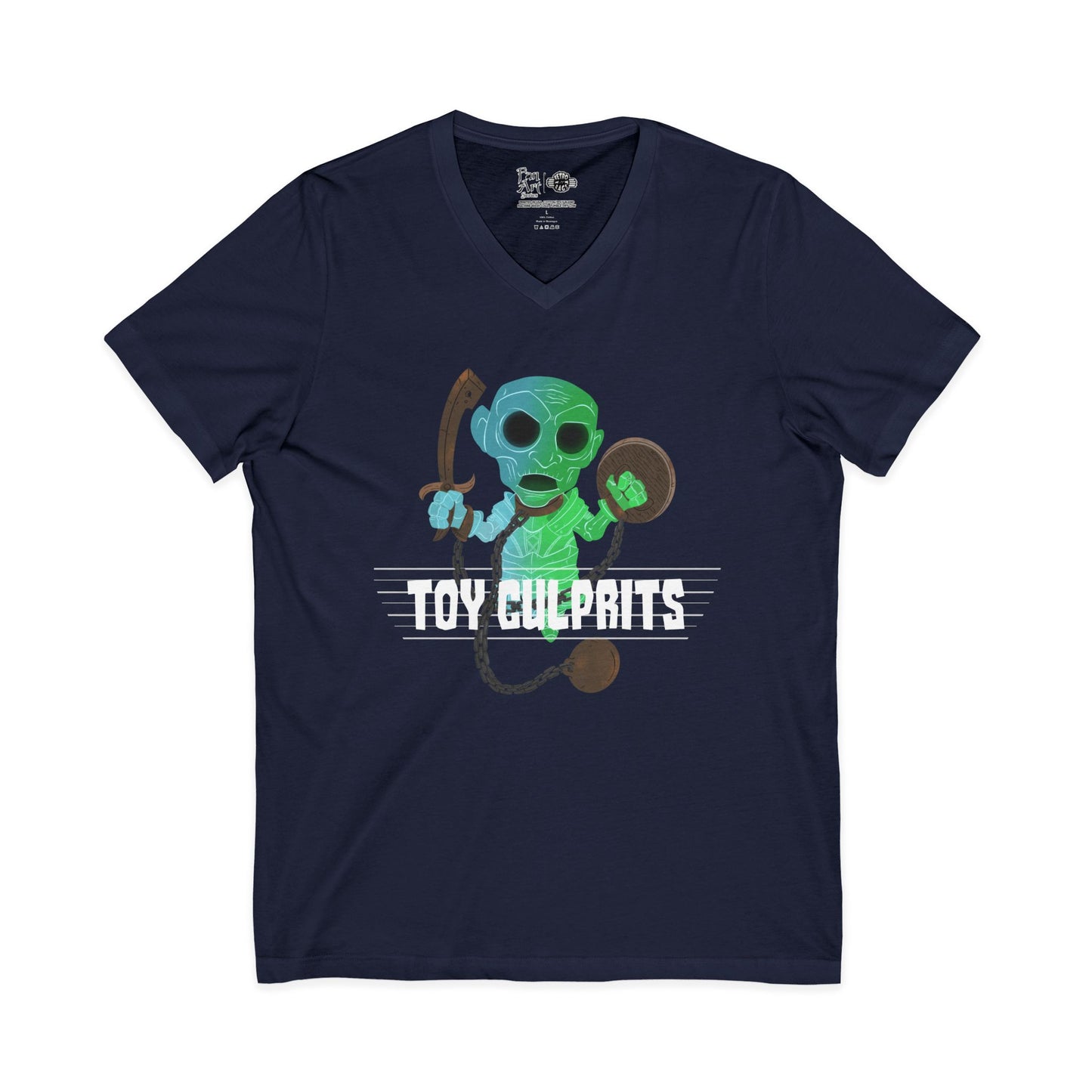 Toy Culprits Blue & Green Ghost | Mythic Legions | Fan Art | V-Neck T-Shirt