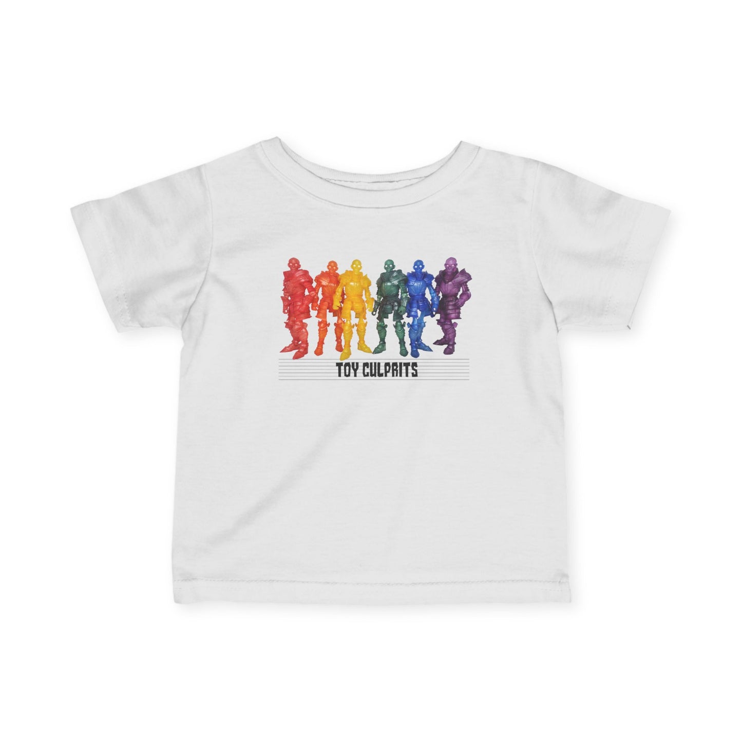 Rainbow Ghosts w/ Toy Culprits Black Logo | Mythic Legions | Fan Art | Infant T-Shirt