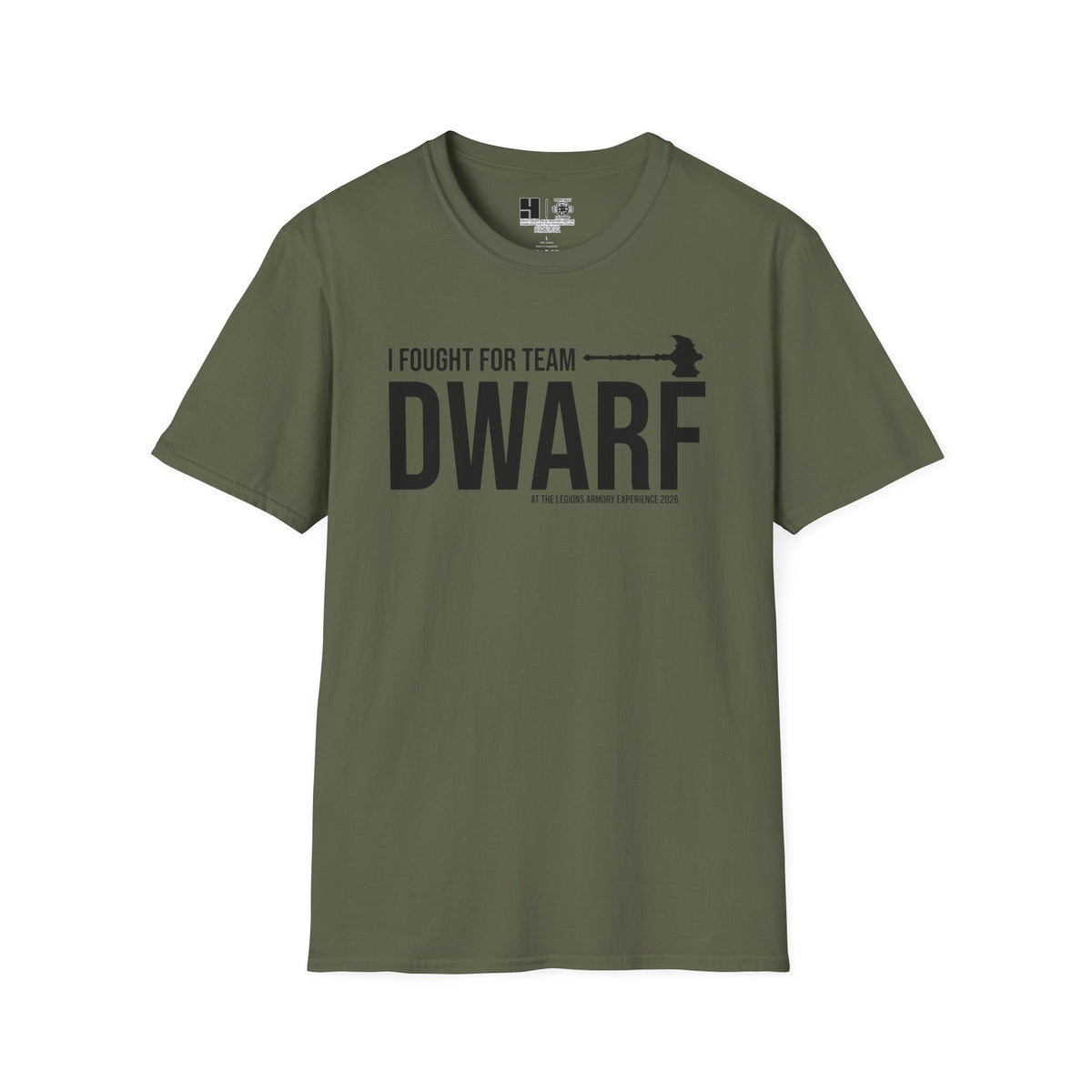 Team Dwarf Legions Con 2026 (Black Logo) | Mythic Legions | Soft T-Shirt