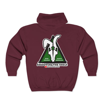 Shooting the Shelf Logo | Mythic Legions | Fan Art | Full Zip Hoodie