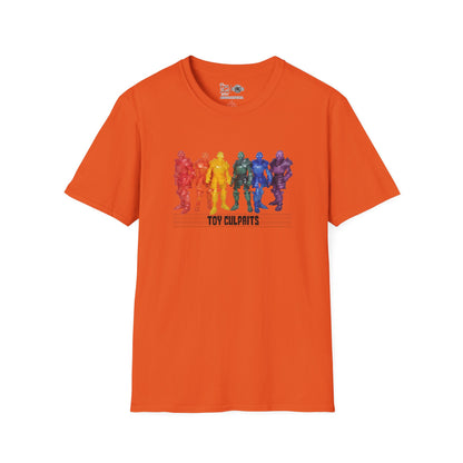 Rainbow Ghosts w/ Toy Culprits Black Logo | Mythic Legions | Fan Art | Soft T-Shirt